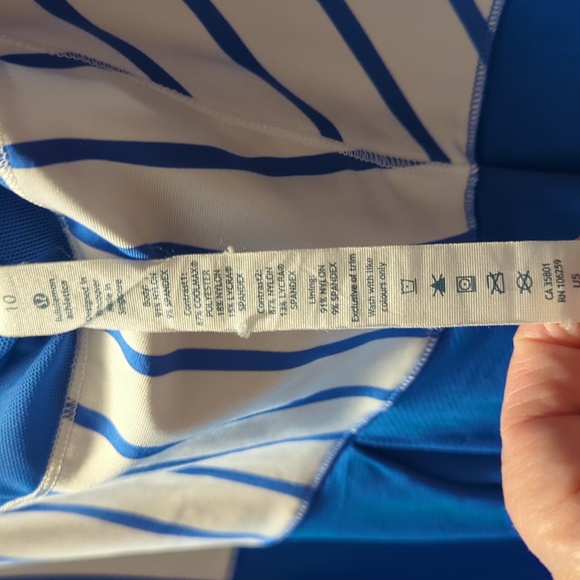 #028 Sz 10-One Only- $40 Royal blue and white striped tank Ignore Other Listing - Picture 4 of 5